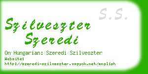 szilveszter szeredi business card